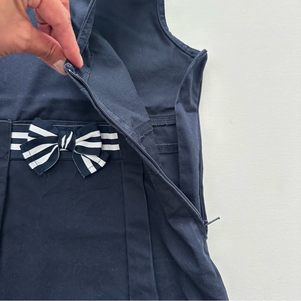 French Toast Navy Uniform Dress with Striped Bow Size 6 - Picture 6 of 10